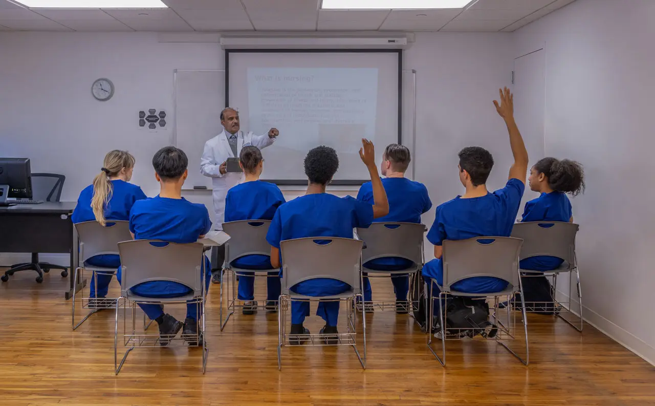 nursing program students in the classroom